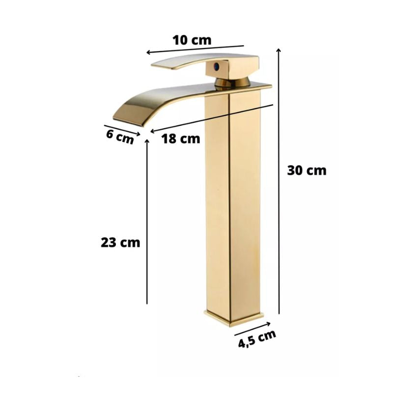 Torneira Alta para Banheiro Monocomando com Cascata