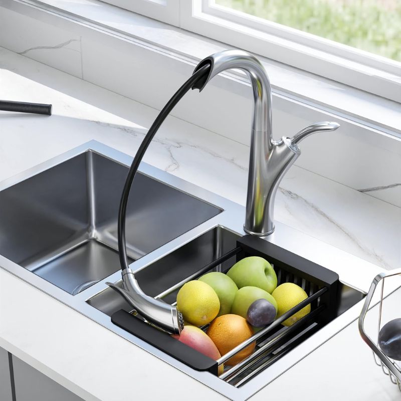 Torneira Gourmet para Cozinha Monocomando com 2 Modos de Água Extensível