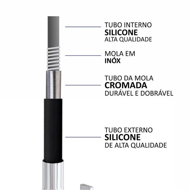 Torneira para Cozinha Gourmet Flexível 2 Jatos Linea
