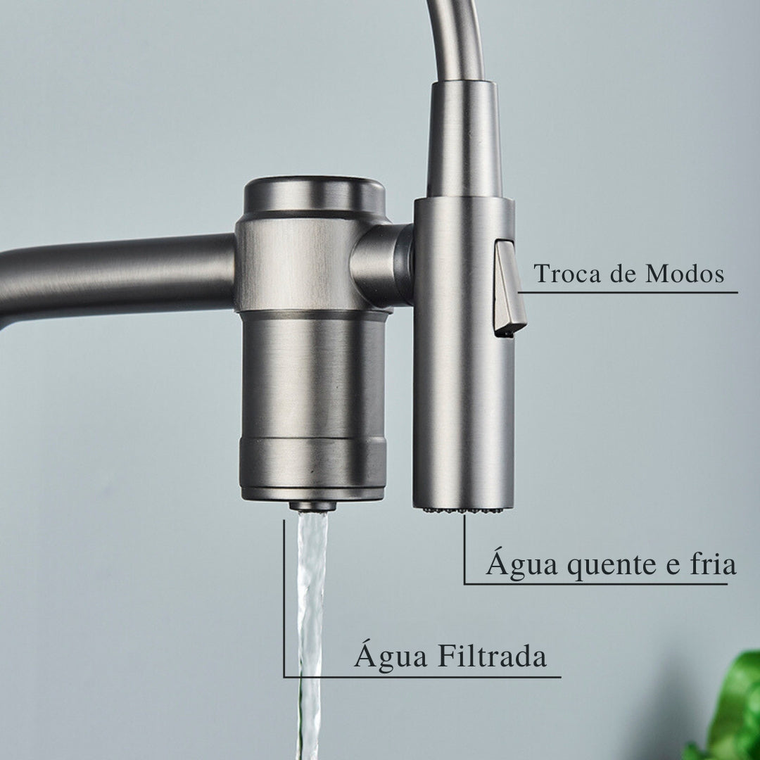 Torneira para Cozinha Guindaste com Filtro