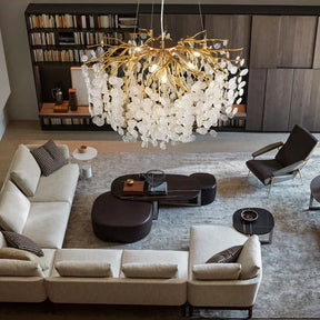 Lustre de teto de cristal led luxo iluminação interior decoração para sala estar quarto grandes lustres pendurados ouro