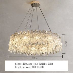 Glass Crystal Chandelier Lamp for Living Room Decoração, Simples Pendant Lights, Designer de jantar, Quarto, Pós-moderno, Luxo