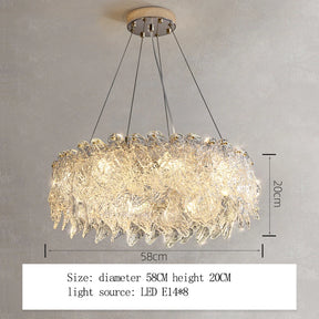 Glass Crystal Chandelier Lamp for Living Room Decoração, Simples Pendant Lights, Designer de jantar, Quarto, Pós-moderno, Luxo