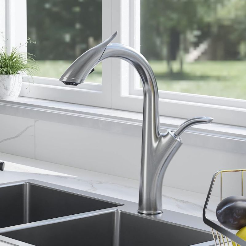 Torneira Gourmet para Cozinha Monocomando com 2 Modos de Água Extensível