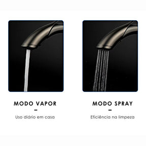 Torneira Gourmet para Cozinha Monocomando com 2 Modos de Água Extensível
