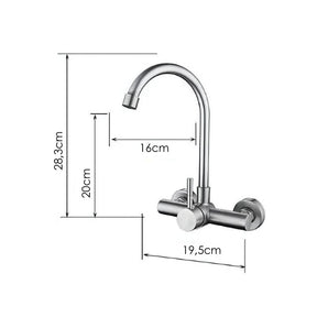 Torneira de Parede Rotativa para Cozinha