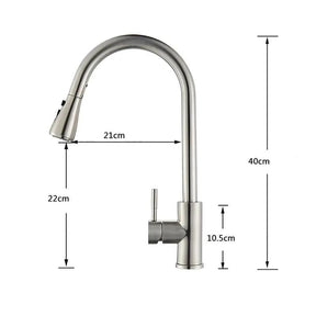 Torneira para Cozinha Escovada Monocomando 360° Sync